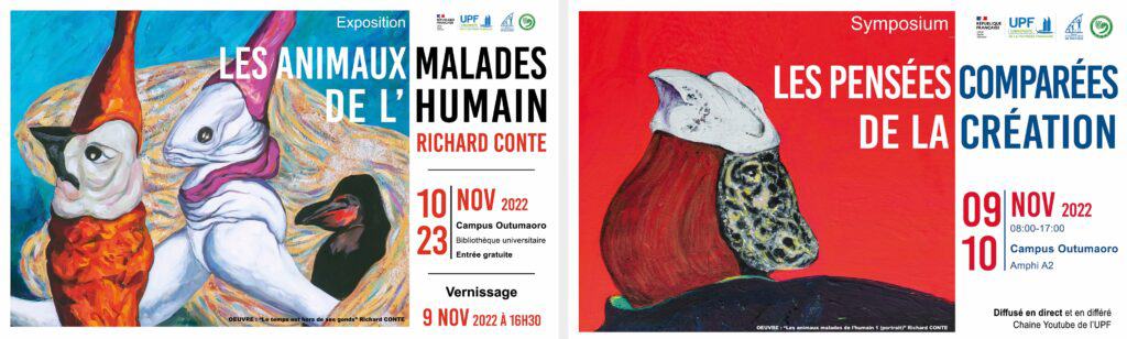 2022 : Symposium “Les pensées comparées de la création” Exposition “Les animaux malades de l’humain”